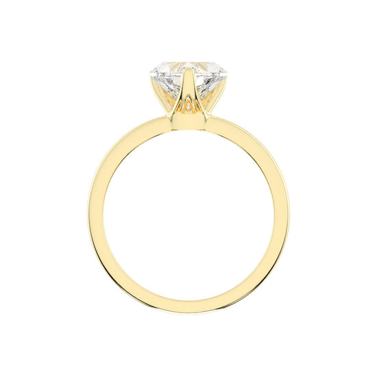Amora Heart Solitaire Lab Diamond Ring