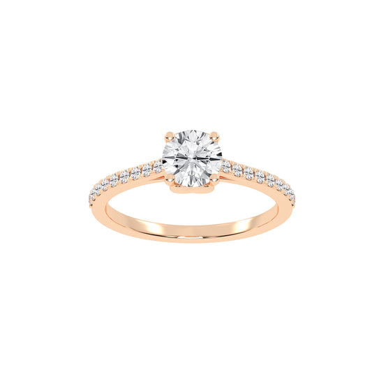 Celestia Pavé Lab Diamond Engagement Ring