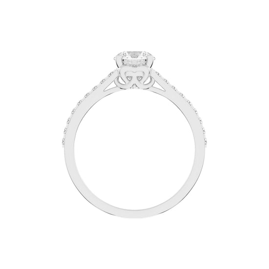 Celestia Pavé Lab Diamond Engagement Ring