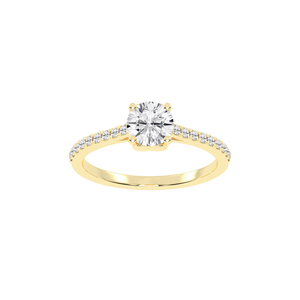 Celestia Pavé Lab Diamond Engagement Ring