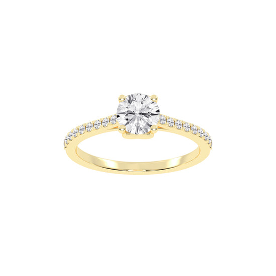 Celestia Pavé Lab Diamond Engagement Ring