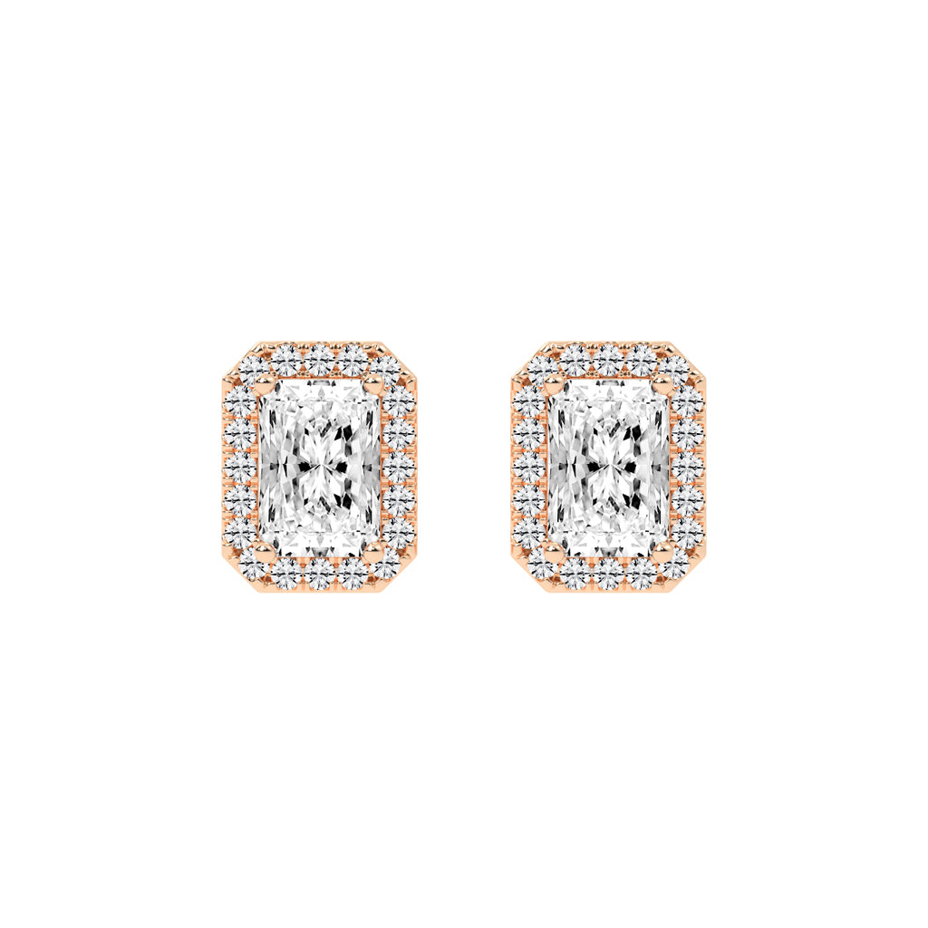 Dazzling Halo Stud Earrings