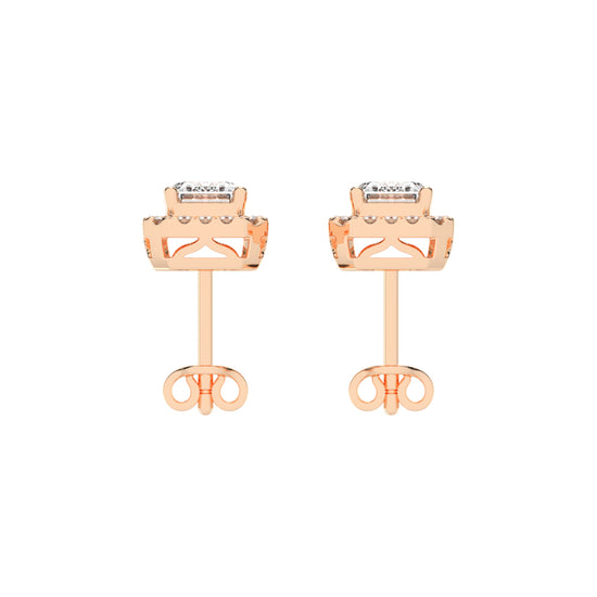 Dazzling Halo Stud Earrings