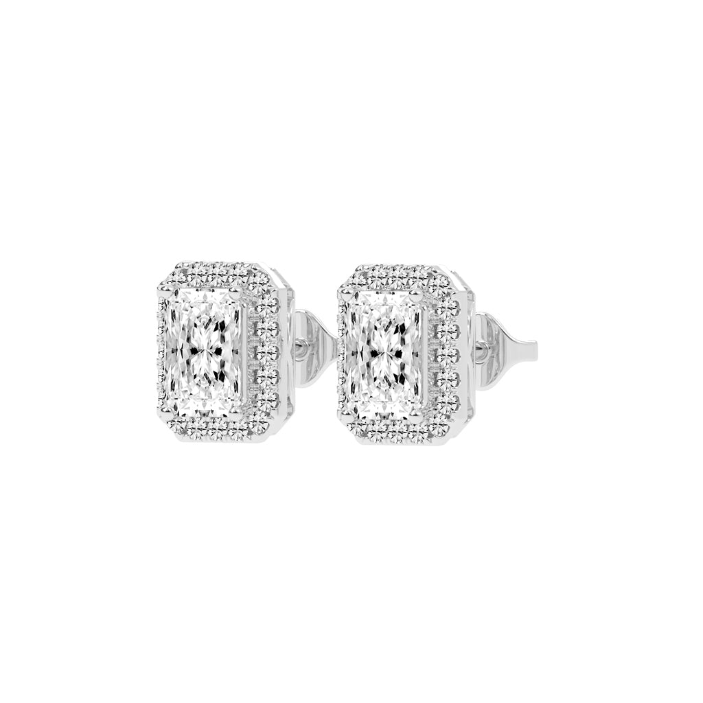Dazzling Halo Stud Earrings