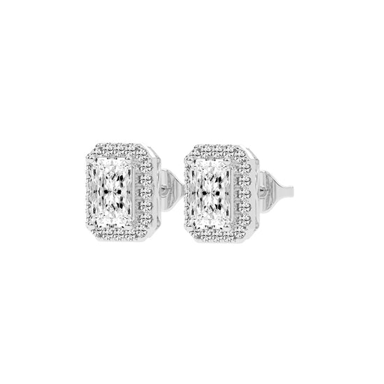 Dazzling Halo Stud Earrings