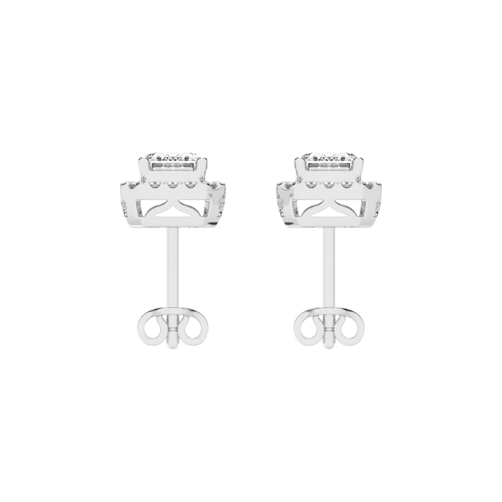 Dazzling Halo Stud Earrings