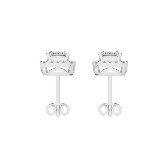 Dazzling Halo Stud Earrings
