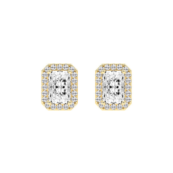 Dazzling Halo Stud Earrings