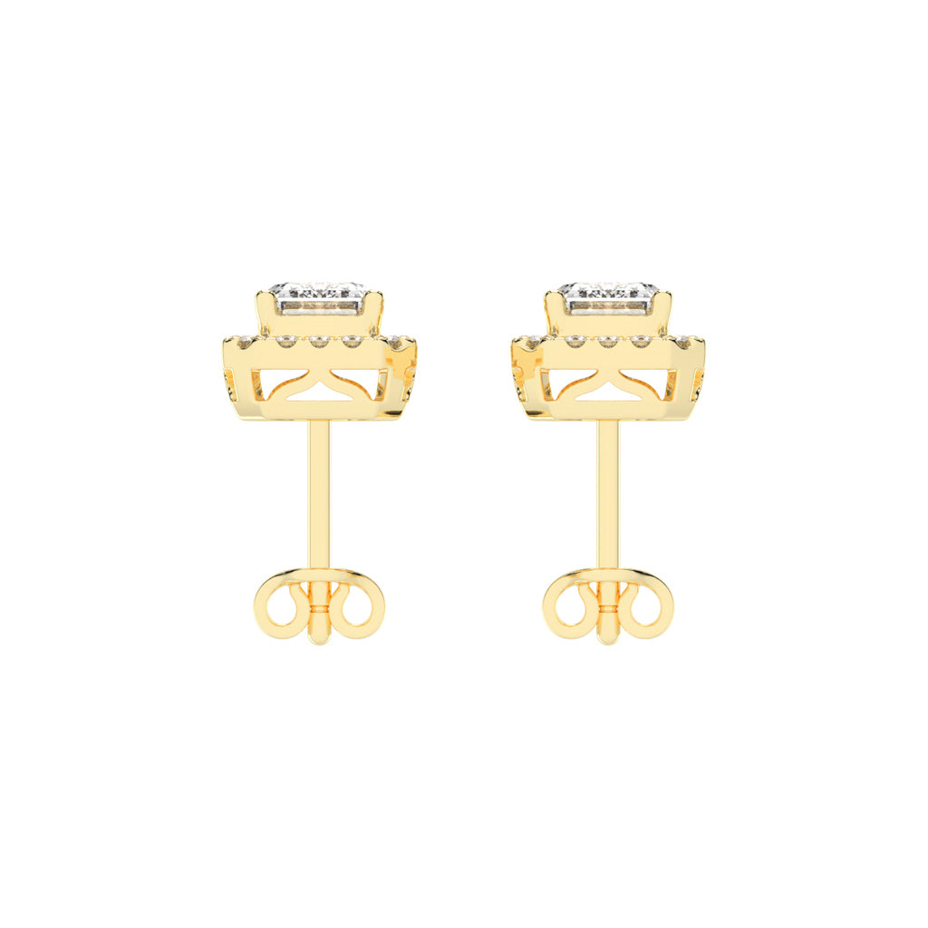 Dazzling Halo Stud Earrings