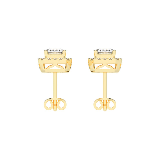 Dazzling Halo Stud Earrings