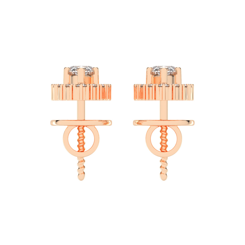 Elegant Marquise Halo Stud Earrings