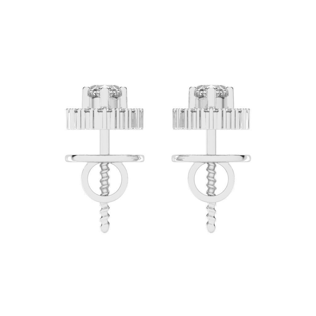 Elegant Marquise Halo Stud Earrings