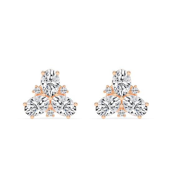 Trilogy Blossom Sparkle Stud Earrings