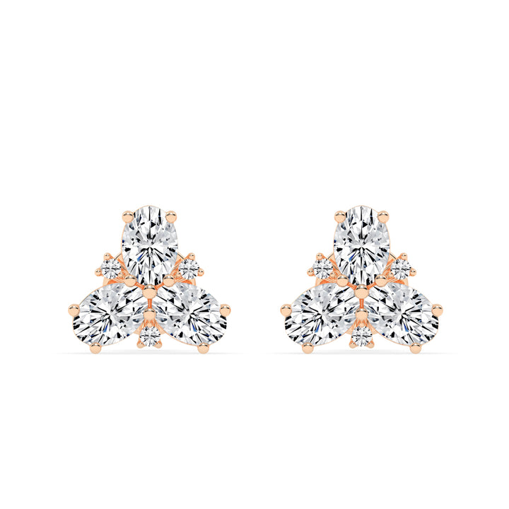 Trilogy Blossom Sparkle Stud Earrings
