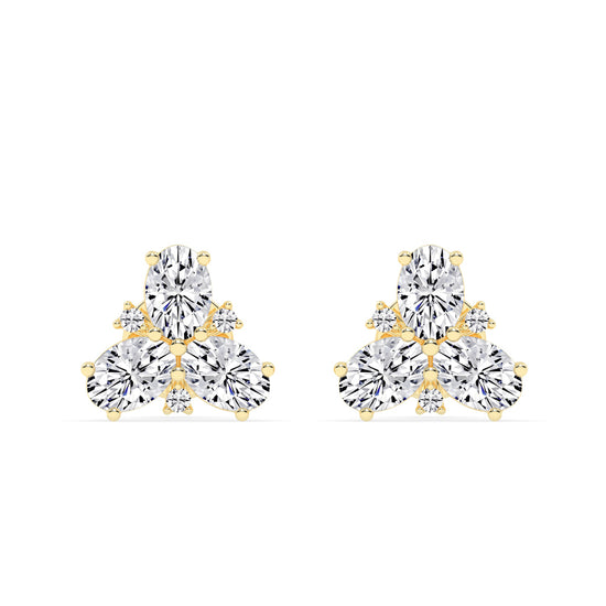 Trilogy Blossom Sparkle Stud Earrings