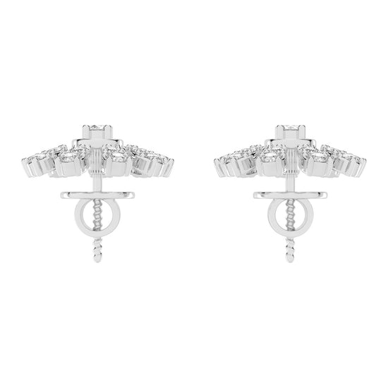 Glimmering Floral Burst Stud Earrings
