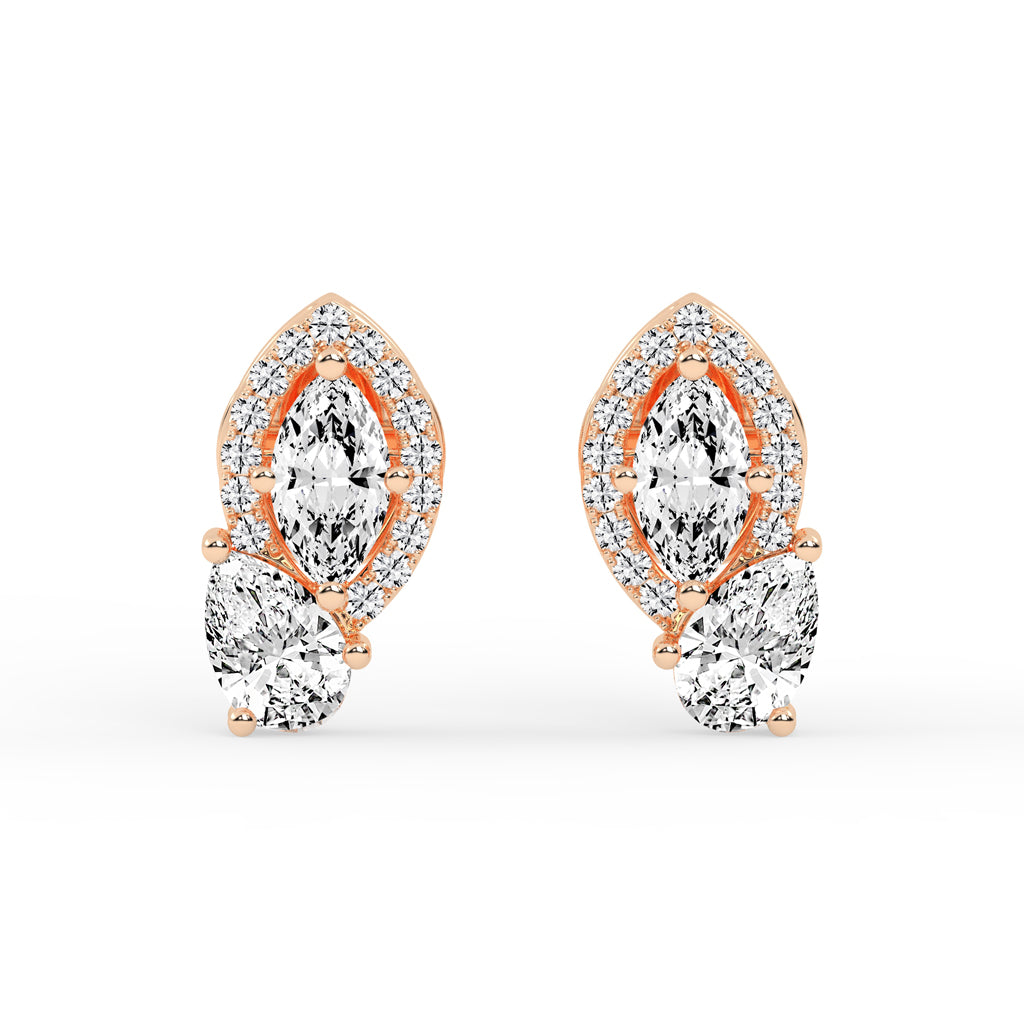 Luminous Duo Sparkle Stud Earrings