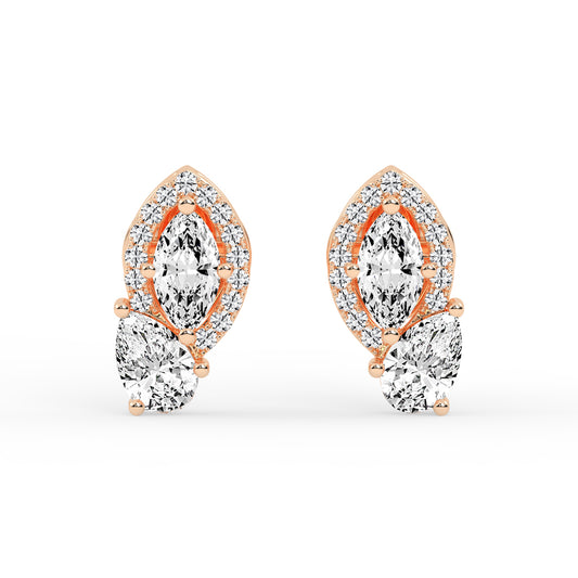 Luminous Duo Sparkle Stud Earrings