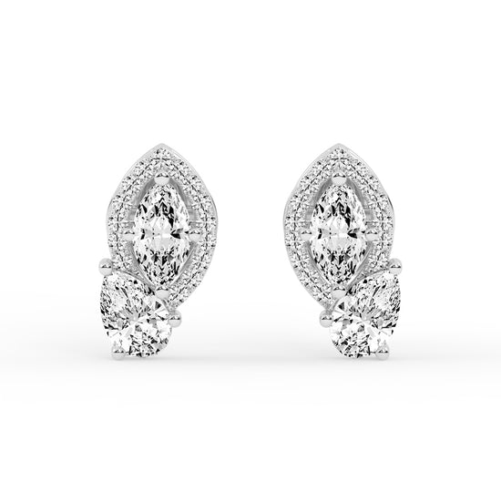 Luminous Duo Sparkle Stud Earrings