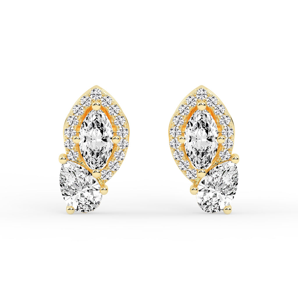 Luminous Duo Sparkle Stud Earrings