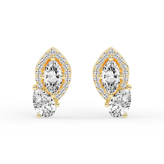 Luminous Duo Sparkle Stud Earrings