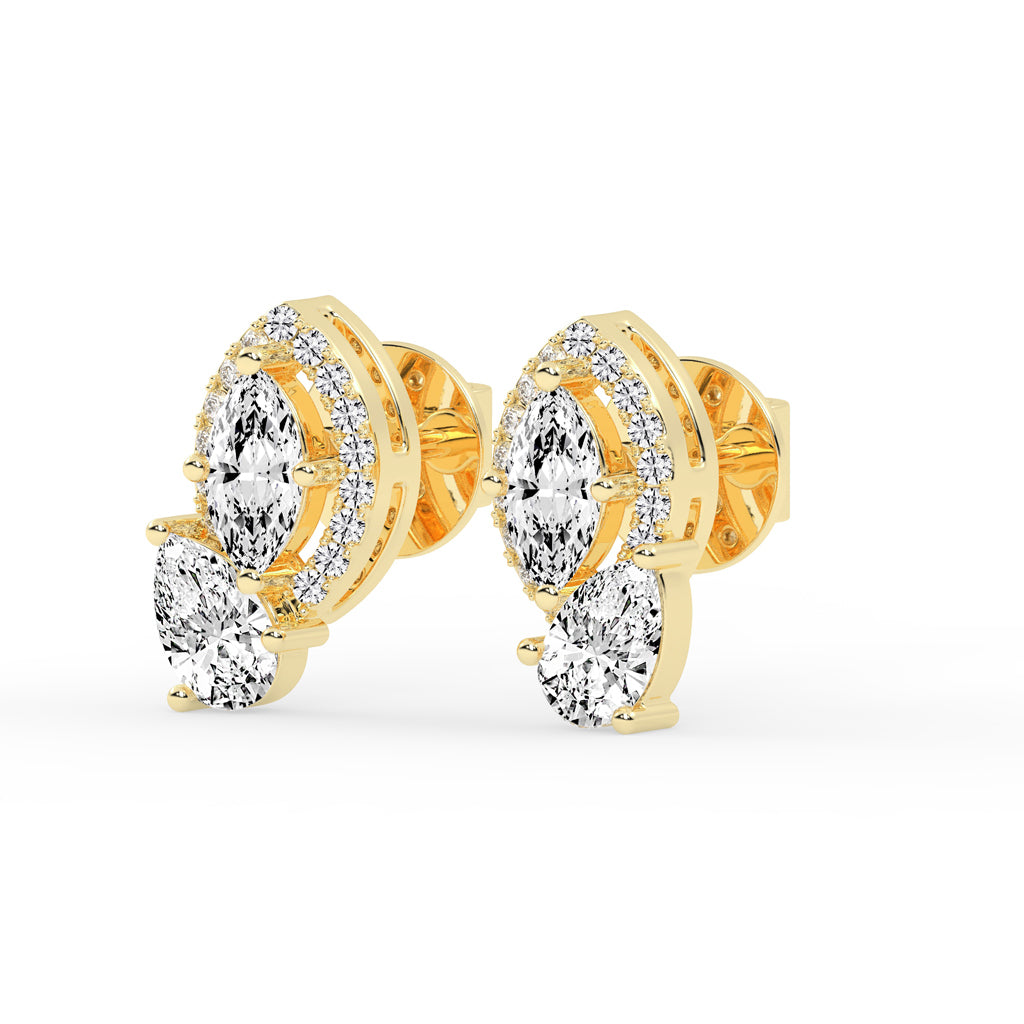 Luminous Duo Sparkle Stud Earrings