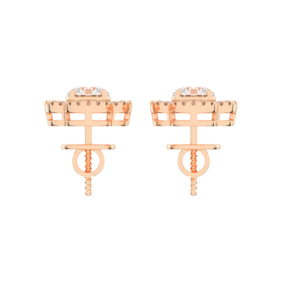 Clover Bloom Halo Stud Earrings