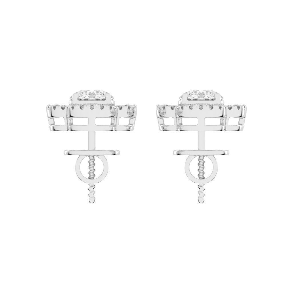 Clover Bloom Halo Stud Earrings