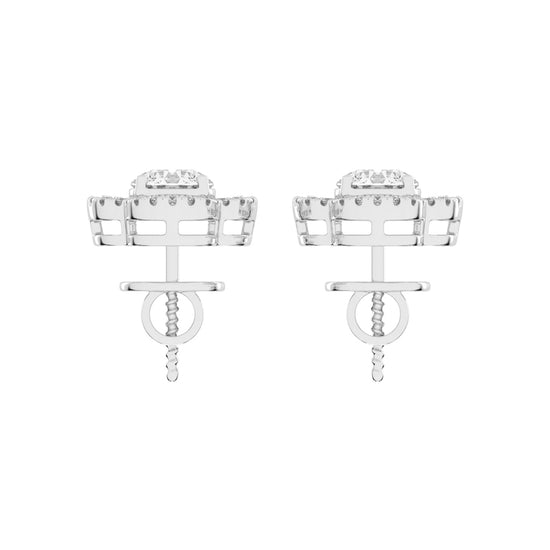Clover Bloom Halo Stud Earrings