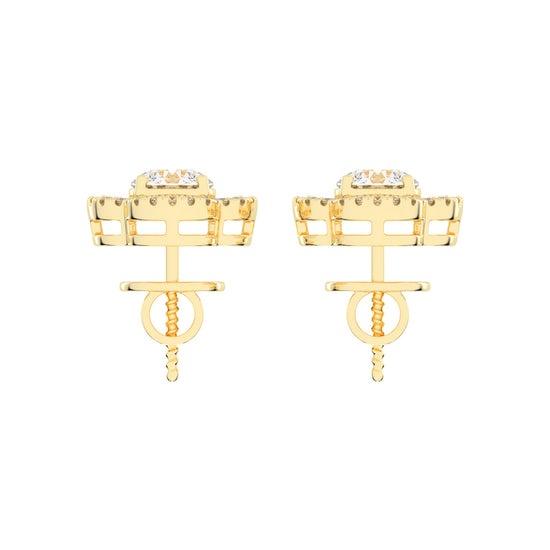 Clover Bloom Halo Stud Earrings