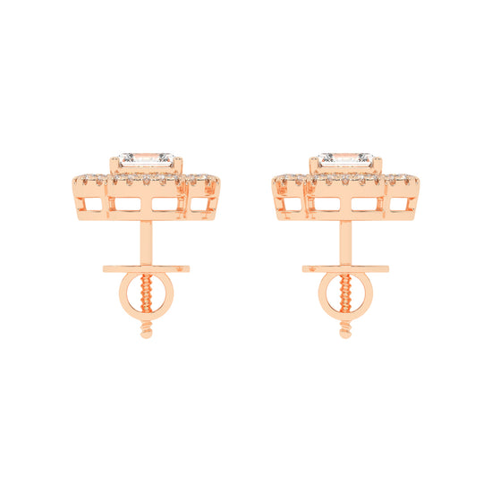 Geometric Bloom Accent Stud Earrings