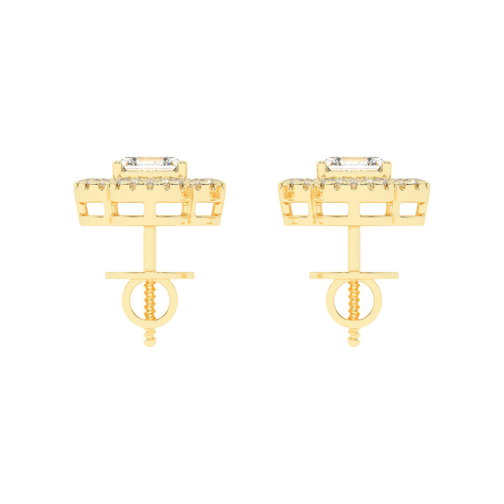 Geometric Bloom Accent Stud Earrings