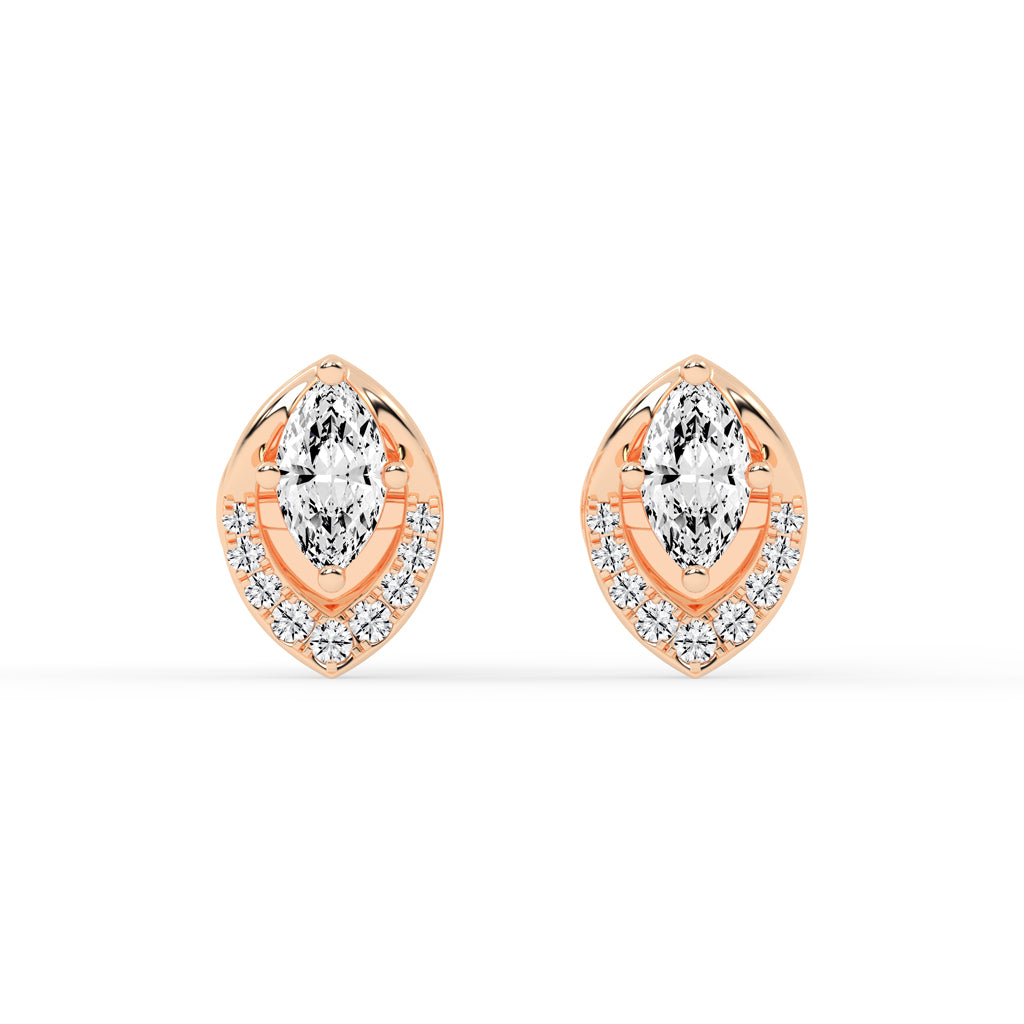 Luminous Marquise Sparkle Stud Earrings