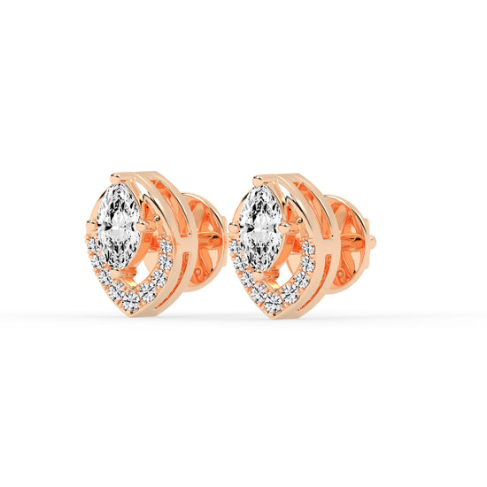 Luminous Marquise Sparkle Stud Earrings