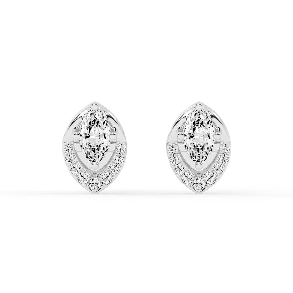 Luminous Marquise Sparkle Stud Earrings