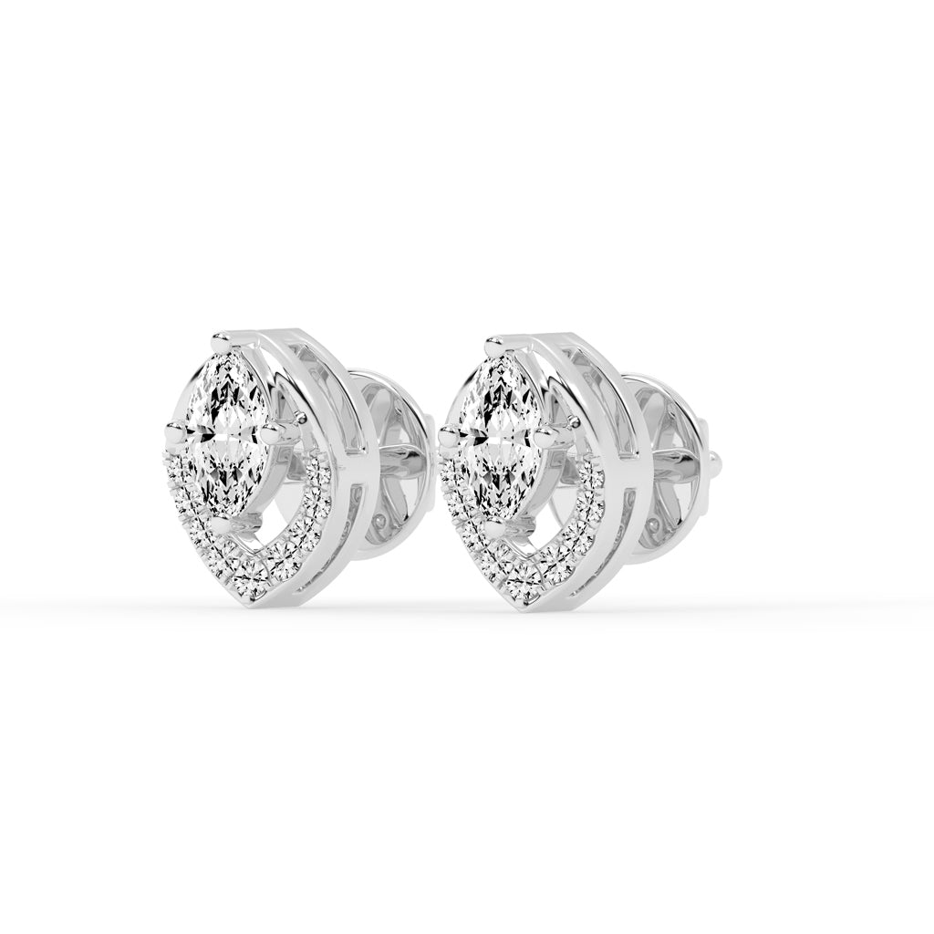 Luminous Marquise Sparkle Stud Earrings
