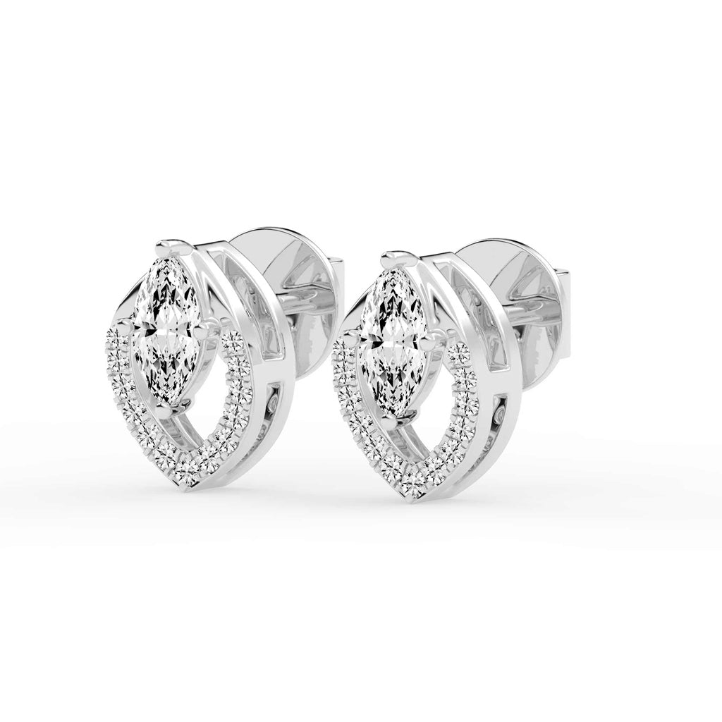 Virelle Spark – Marquise Halo Earrings