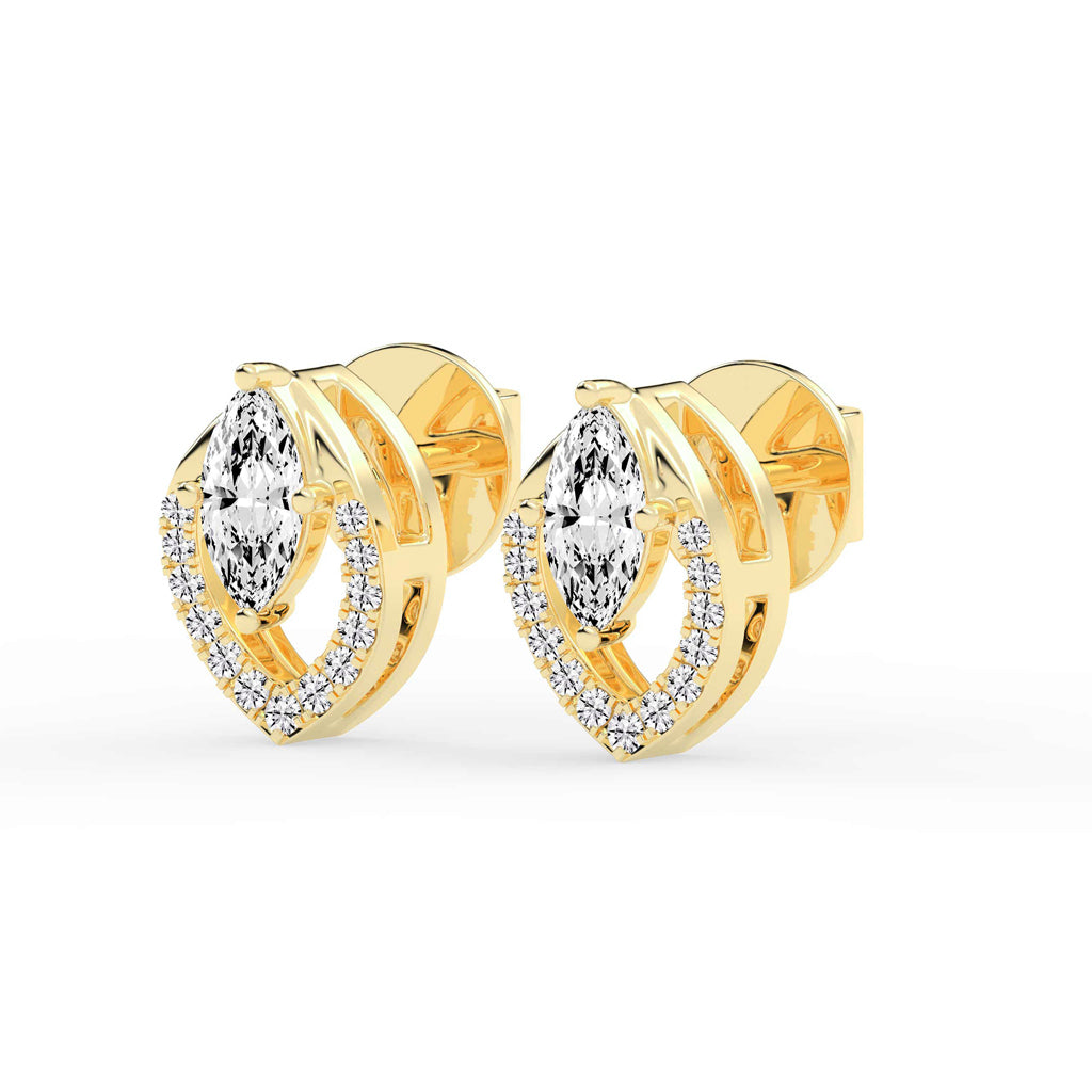 Virelle Spark – Marquise Halo Earrings