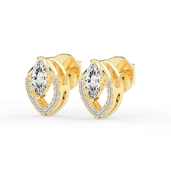 Virelle Spark – Marquise Halo Earrings