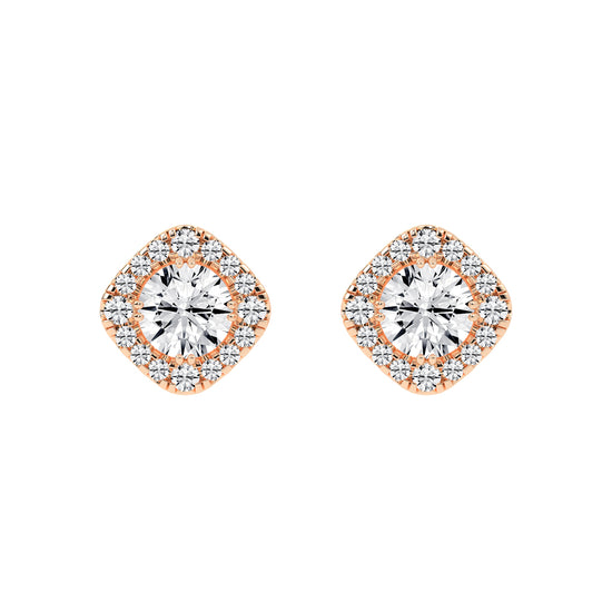 Radiance Crest – Cushion Halo Studs