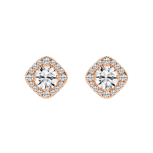 Radiance Crest â€“ Cushion Halo Studs