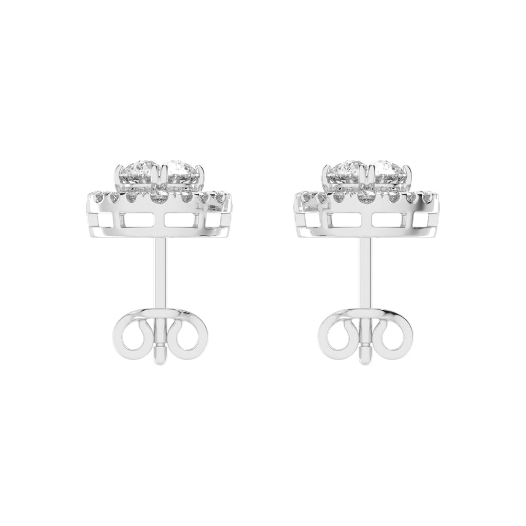 Radiance Crest – Cushion Halo Studs