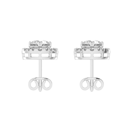 Radiance Crest – Cushion Halo Studs