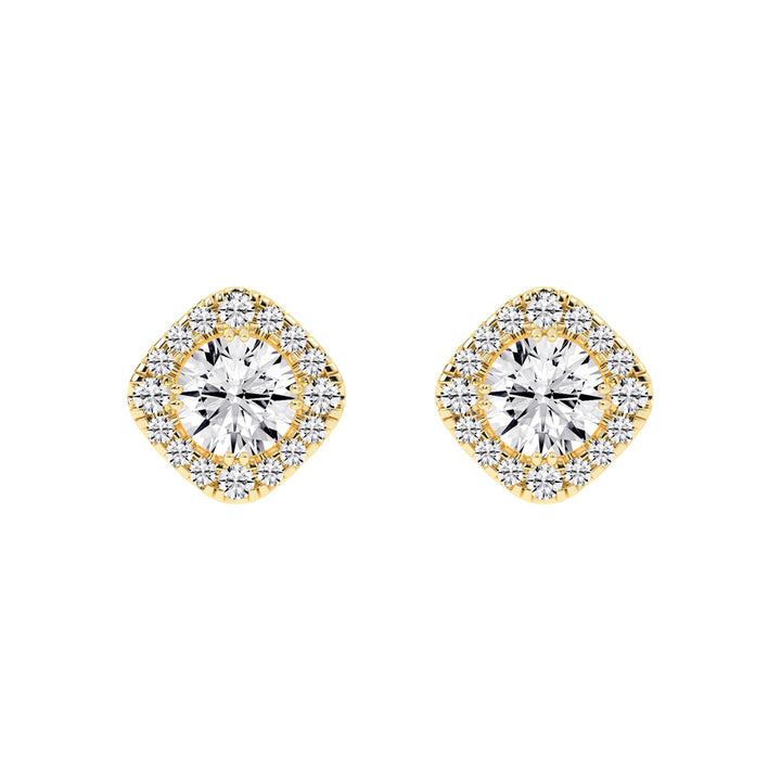 Radiance Crest – Cushion Halo Studs