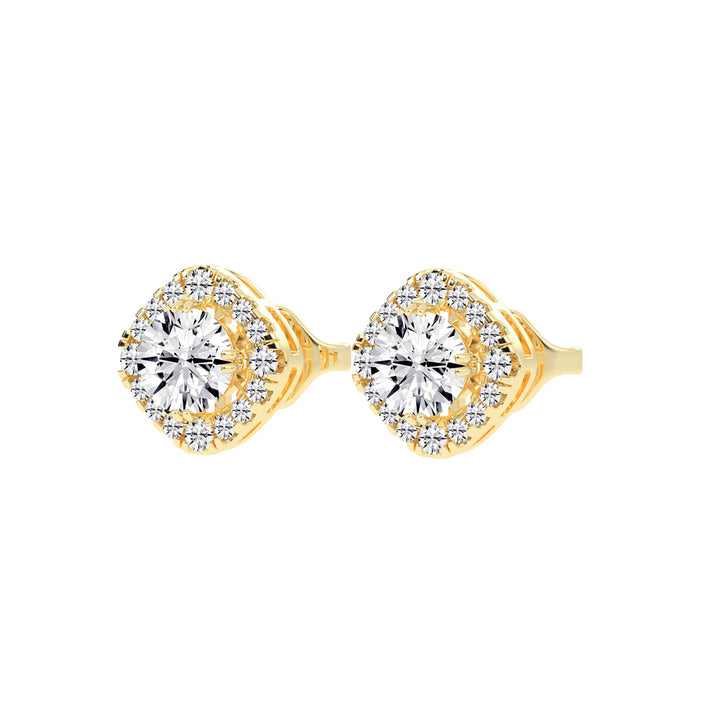 Radiance Crest – Cushion Halo Studs