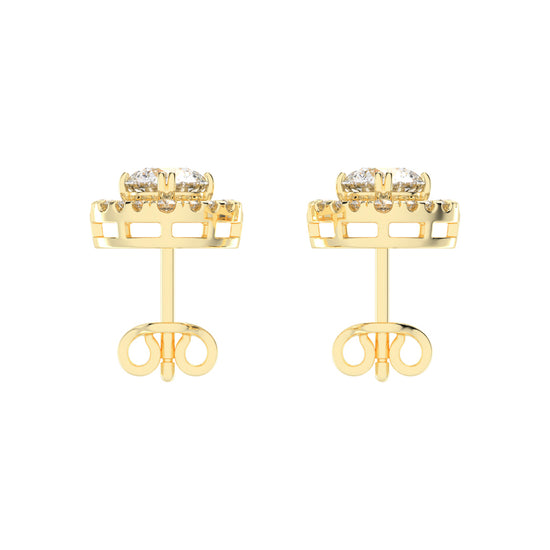 Radiance Crest – Cushion Halo Studs
