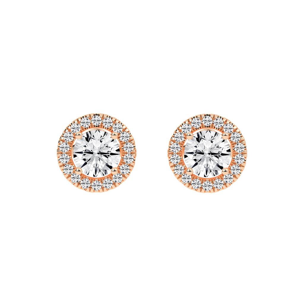 Luna Gleam – Double Halo Studs