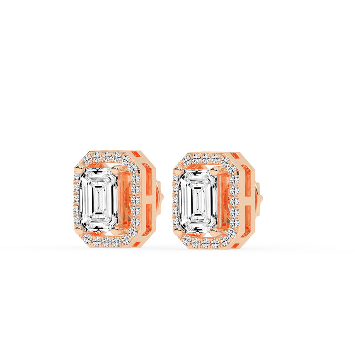 Solantica Four Prong Round Cut Solitaire Lab Diamond Stud Earrings