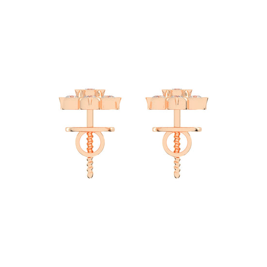 Aurelia Bezel Set Round Lab Diamond Stud Earrings