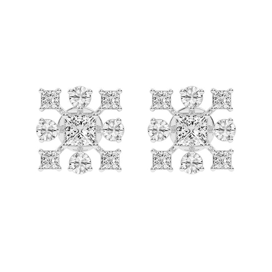 Radiance Multi-Cut Diamond Cluster Studs